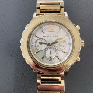 Michael Kors Gold Watch with White Dial